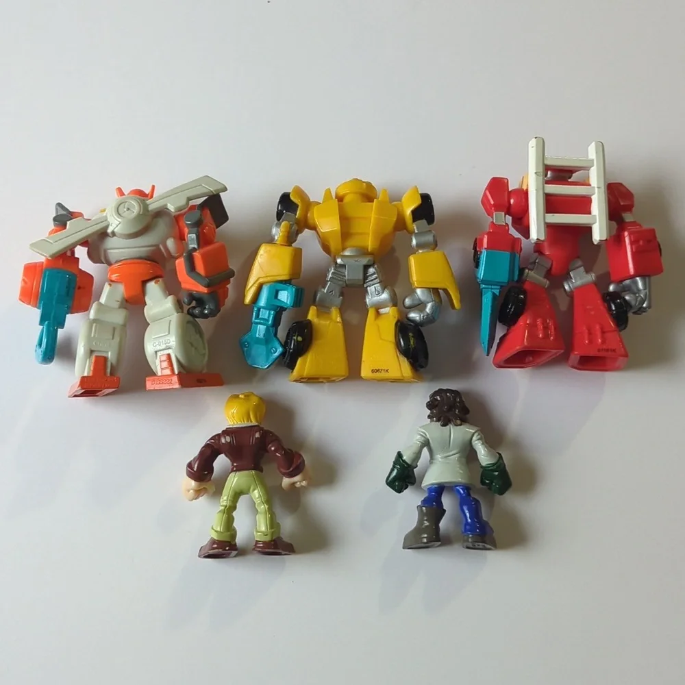 Lot Of 5 Transformers Rescue Bots Doc Green Cody Burns Bumblebee Heatwave Blades - Picture 7 of 15
